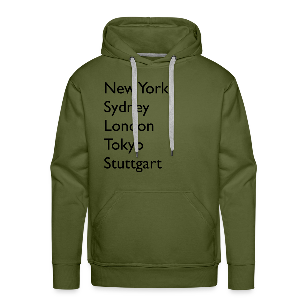 Hoodie Stuttgart "Metropolen Big" Dark Edition - Olivgrün