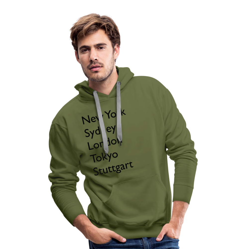Hoodie Stuttgart "Metropolen Big" Dark Edition - Olivgrün