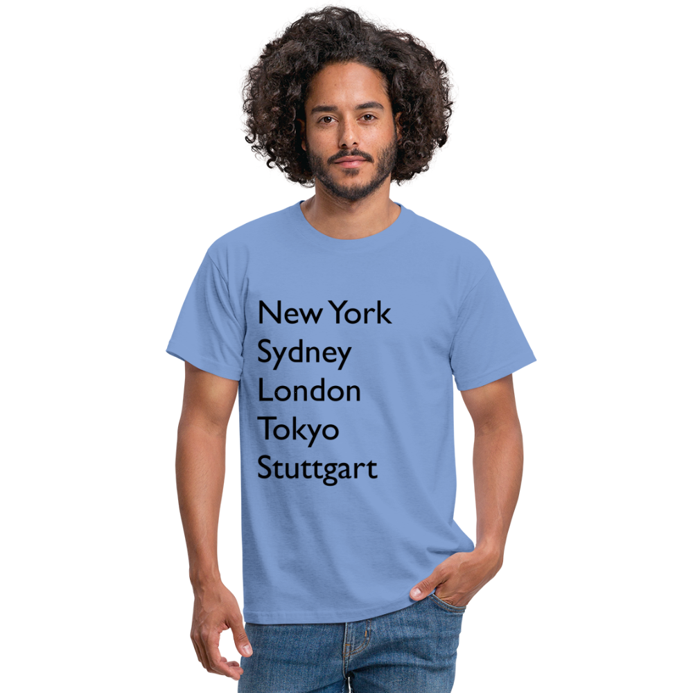 T-Shirt Stuttgart "Metropolen Big" - carolina blue