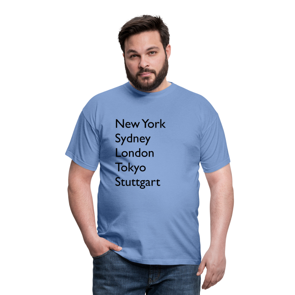 T-Shirt Stuttgart "Metropolen Big" - carolina blue