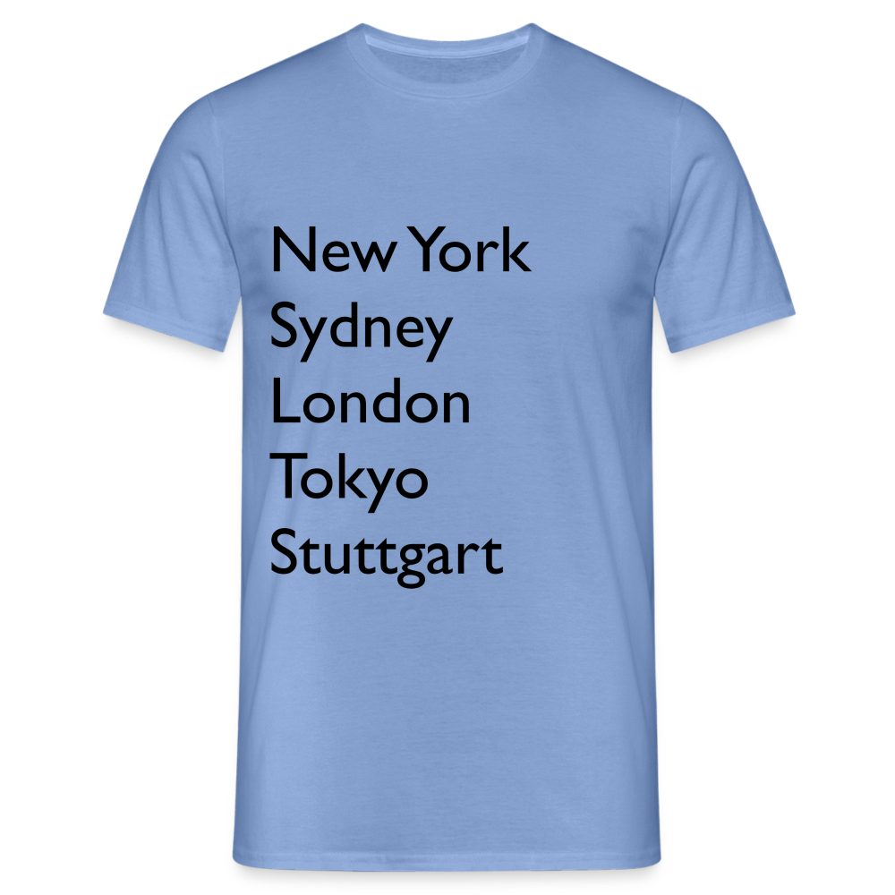 T-Shirt Stuttgart "Metropolen Big" - carolina blue