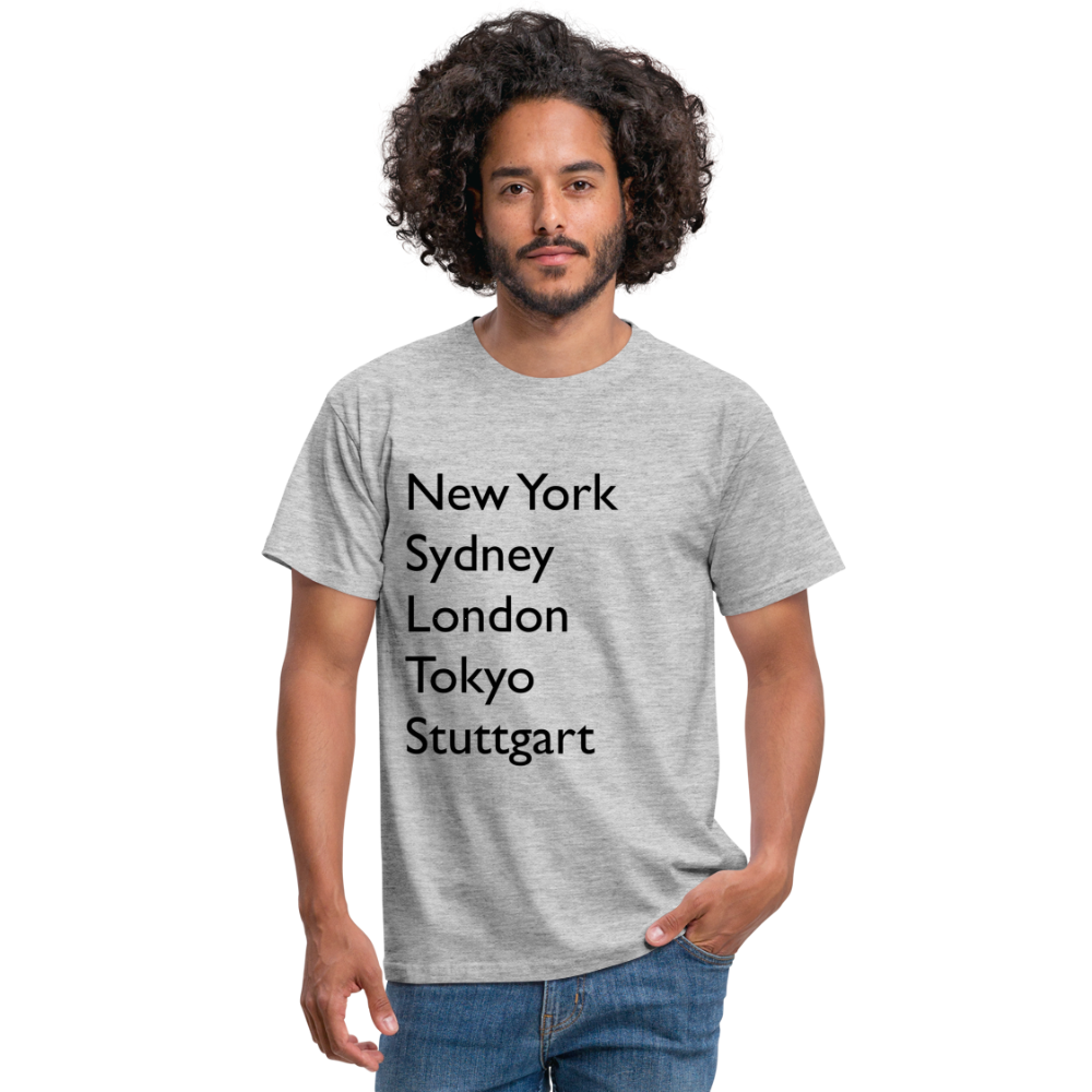 T-Shirt Stuttgart "Metropolen Big" - Grau meliert