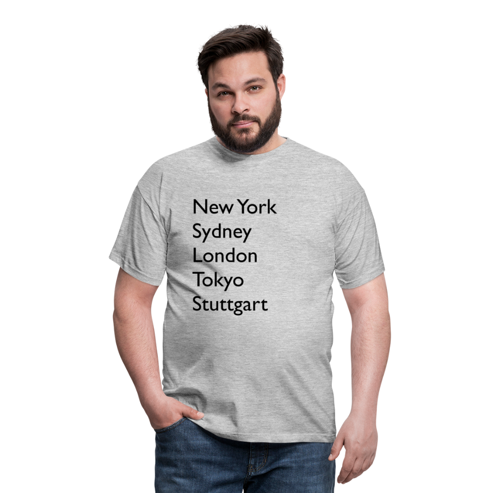 T-Shirt Stuttgart "Metropolen Big" - Grau meliert