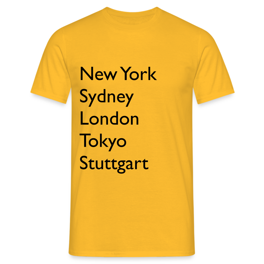 T-Shirt Stuttgart "Metropolen Big" - Gelb