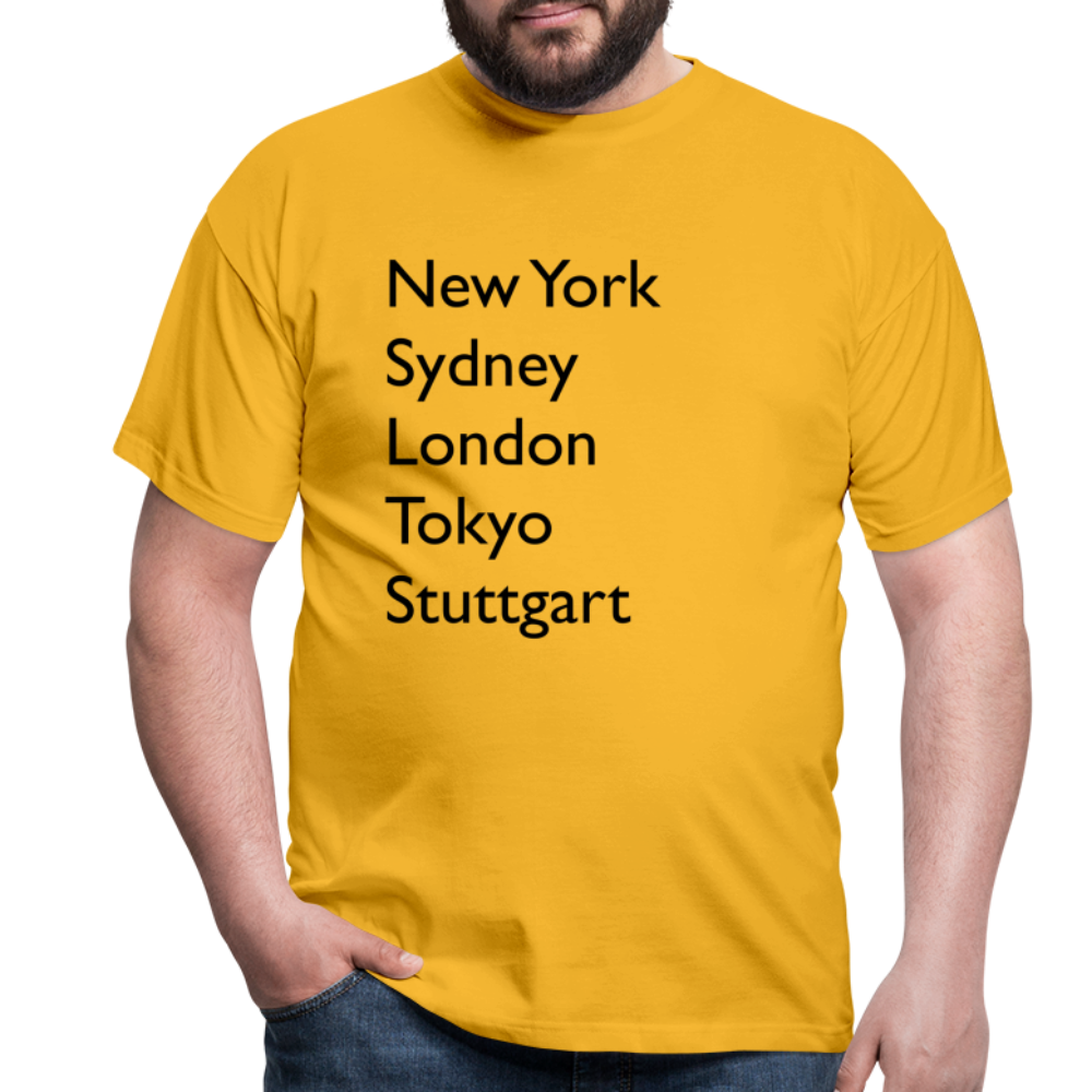 T-Shirt Stuttgart "Metropolen Big" - Gelb