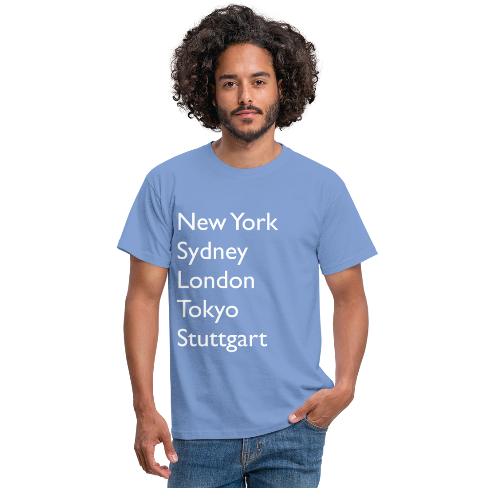 T-Shirt Stuttgart "Metropolen Big" Bright Edition - carolina blue