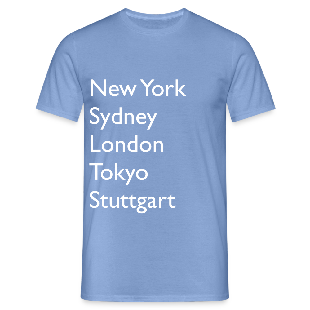 T-Shirt Stuttgart "Metropolen Big" Bright Edition - carolina blue