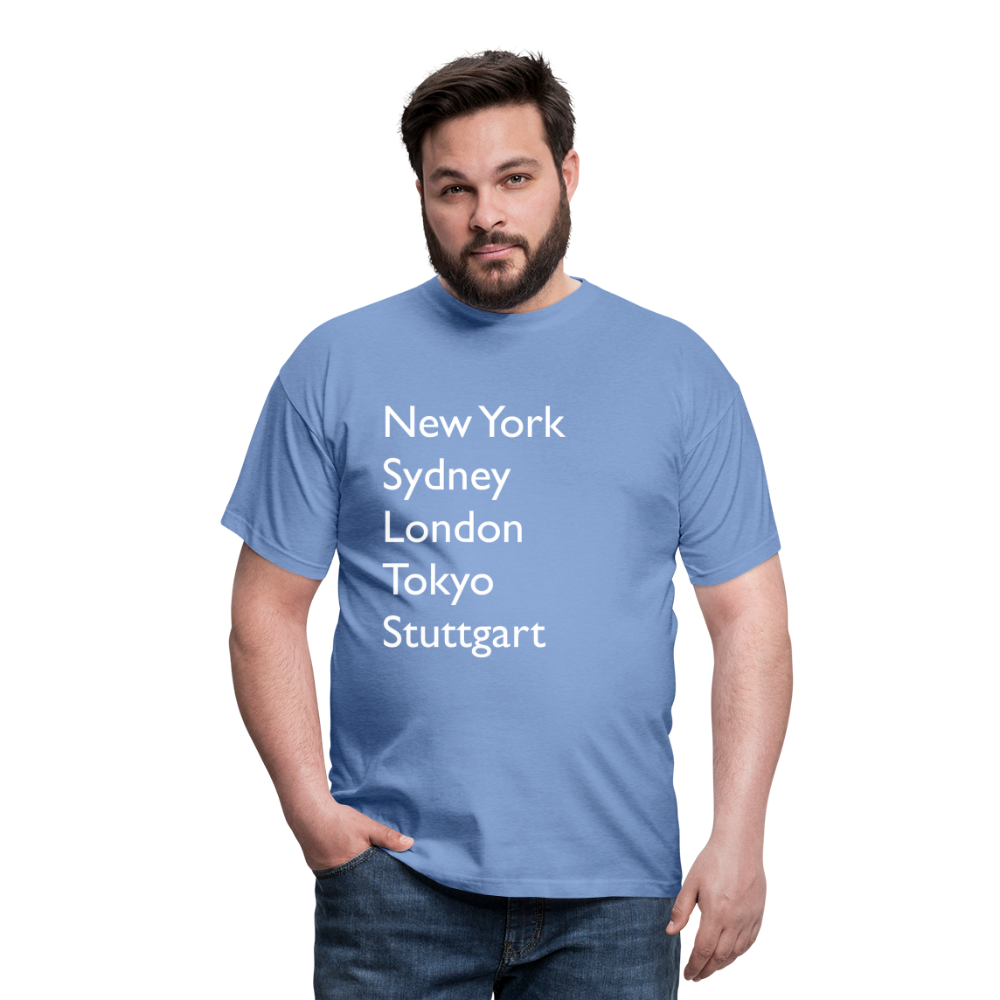 T-Shirt Stuttgart "Metropolen Big" Bright Edition - carolina blue