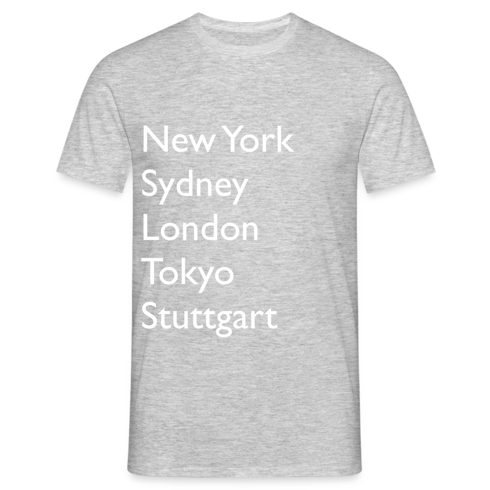 T-Shirt Stuttgart "Metropolen Big" Bright Edition - Grau meliert