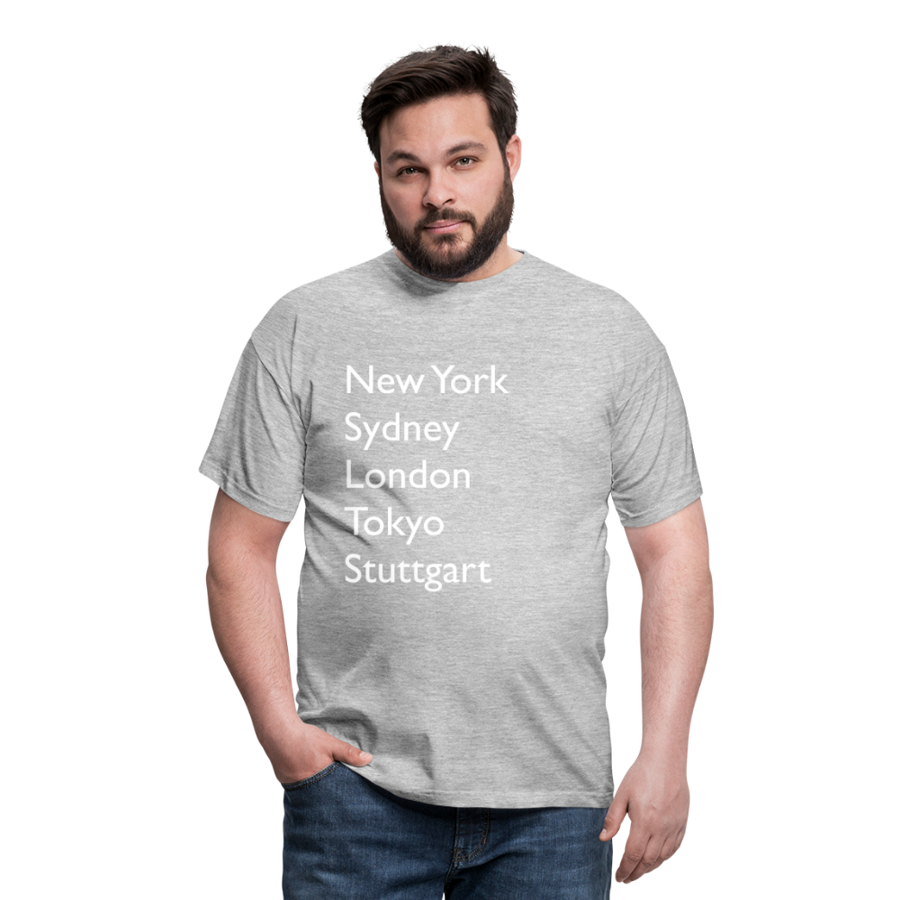 T-Shirt Stuttgart "Metropolen Big" Bright Edition - Grau meliert