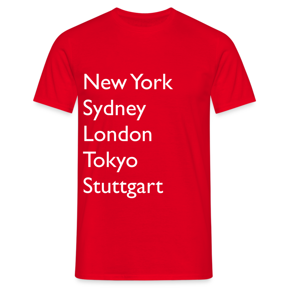 T-Shirt Stuttgart "Metropolen Big" Bright Edition - Rot