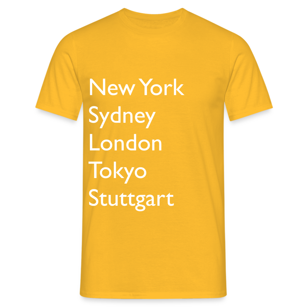 T-Shirt Stuttgart "Metropolen Big" Bright Edition - Gelb