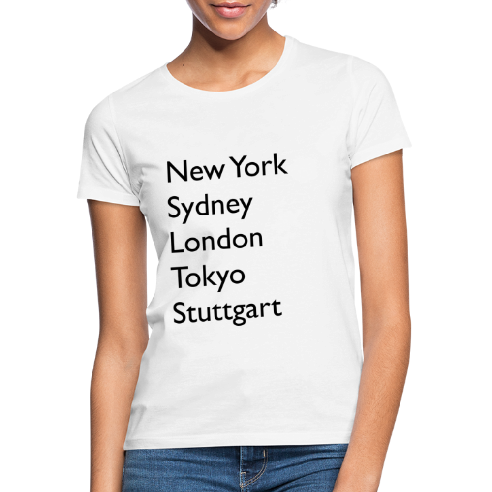 T-Shirt Ladies Stuttgart "Metropolen Big" - Weiß