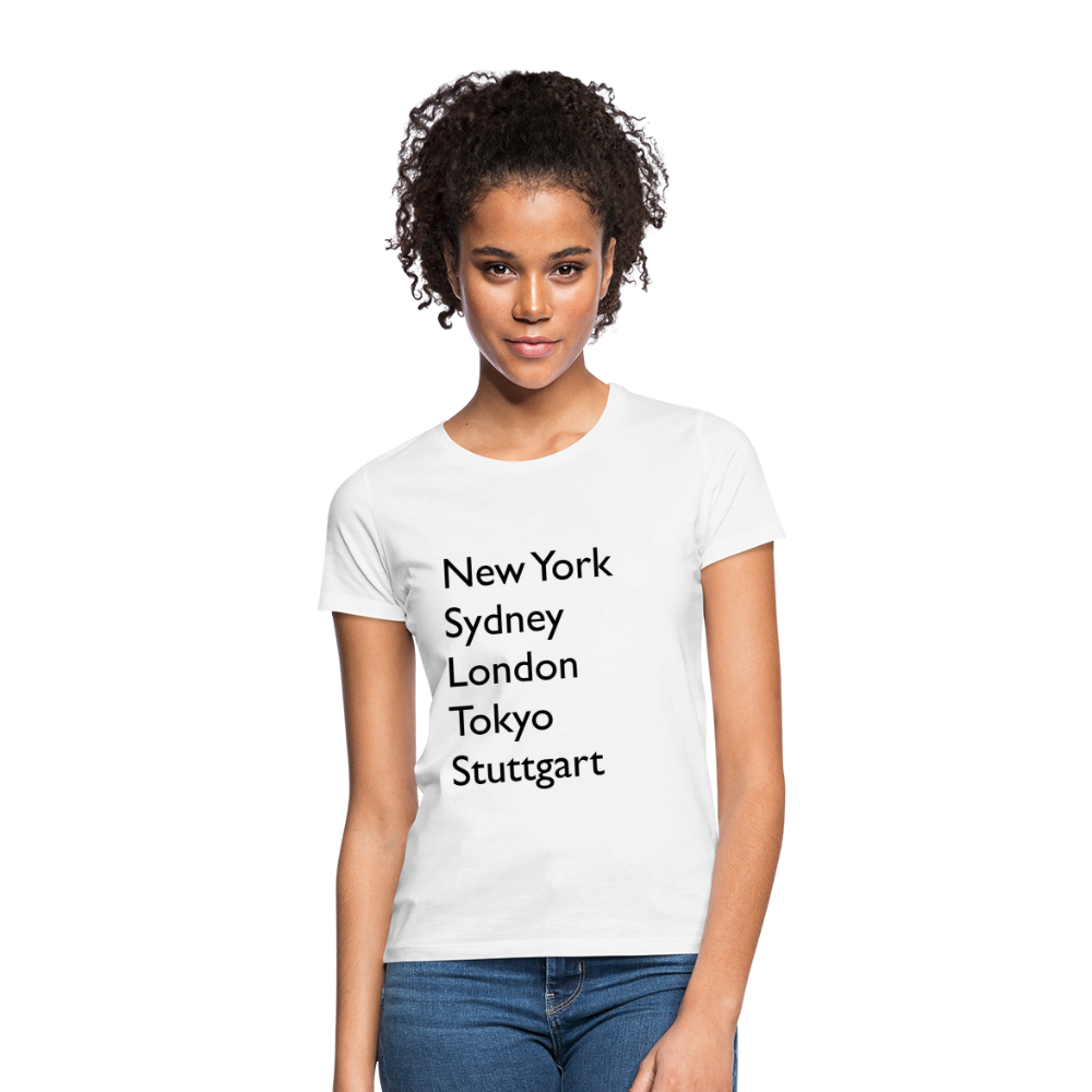 T-Shirt Ladies Stuttgart "Metropolen Big" - Weiß