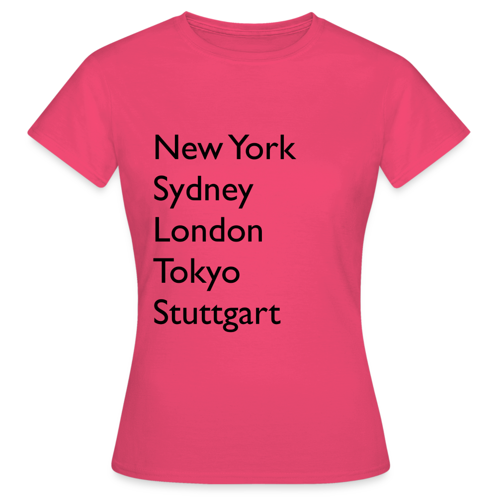 T-Shirt Ladies Stuttgart "Metropolen Big" - Azalea