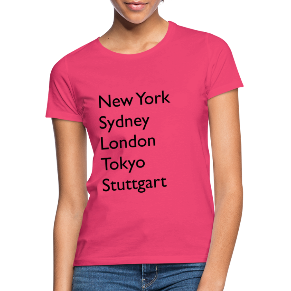 T-Shirt Ladies Stuttgart "Metropolen Big" - Azalea