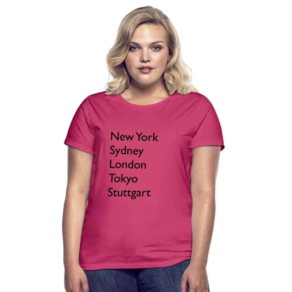 T-Shirt Ladies Stuttgart "Metropolen Big" - Azalea