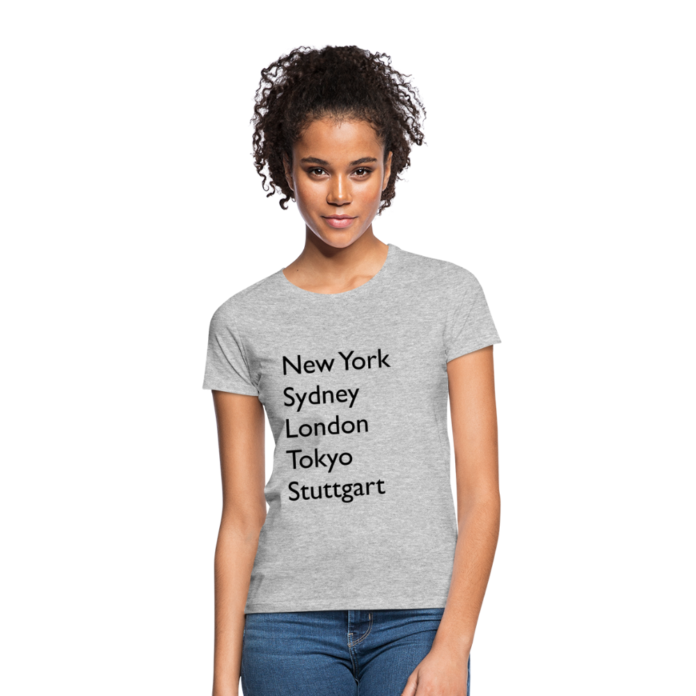T-Shirt Ladies Stuttgart "Metropolen Big" - Grau meliert