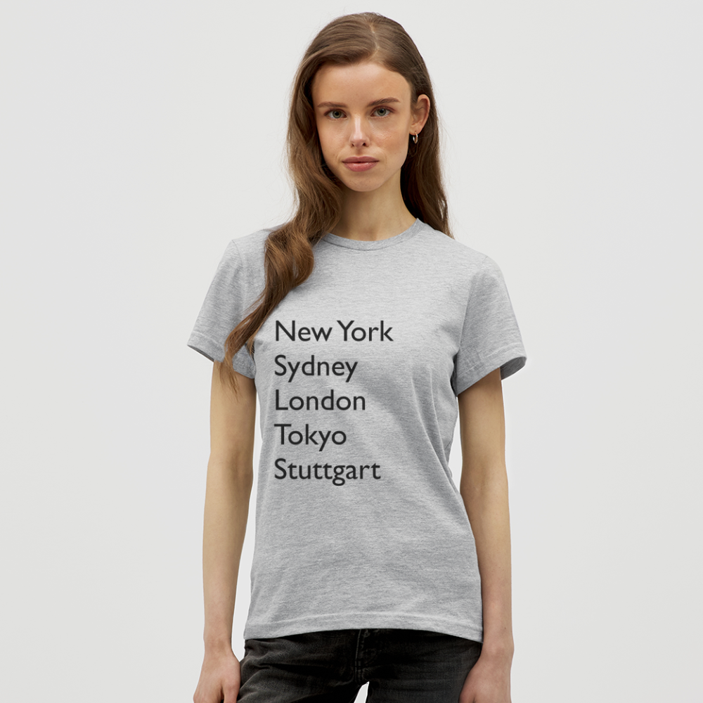 T-Shirt Ladies Stuttgart "Metropolen Big" - Grau meliert