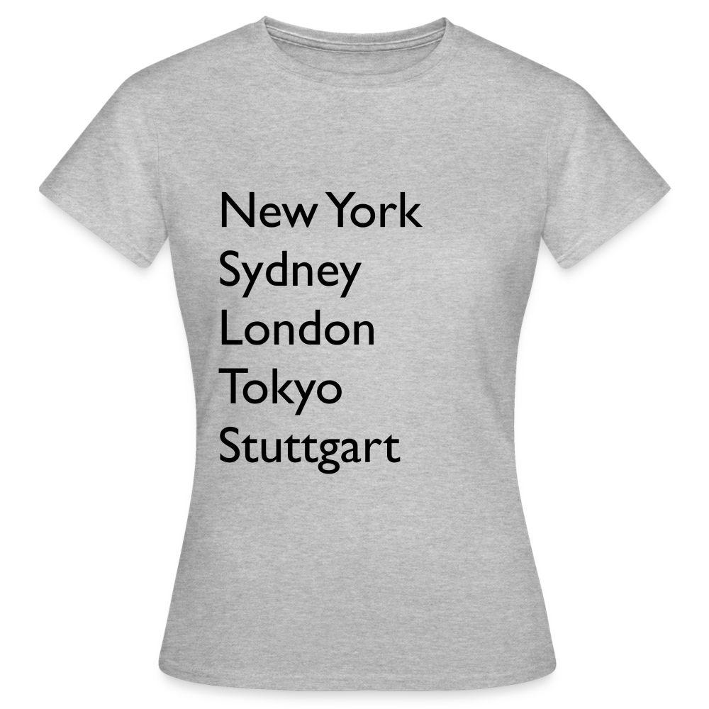 T-Shirt Ladies Stuttgart "Metropolen Big" - Grau meliert