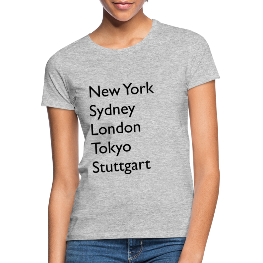 T-Shirt Ladies Stuttgart "Metropolen Big" - Grau meliert