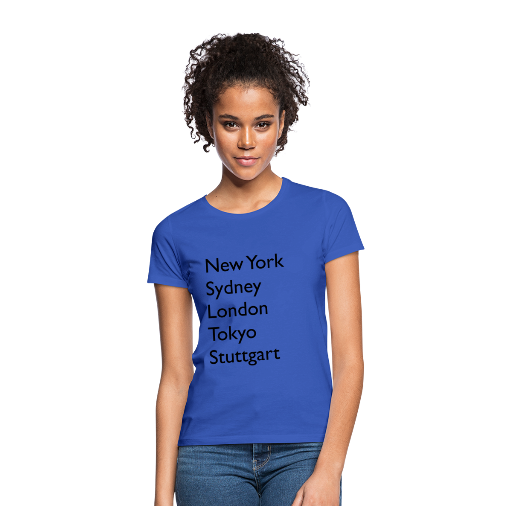 T-Shirt Ladies Stuttgart "Metropolen Big" - Royalblau