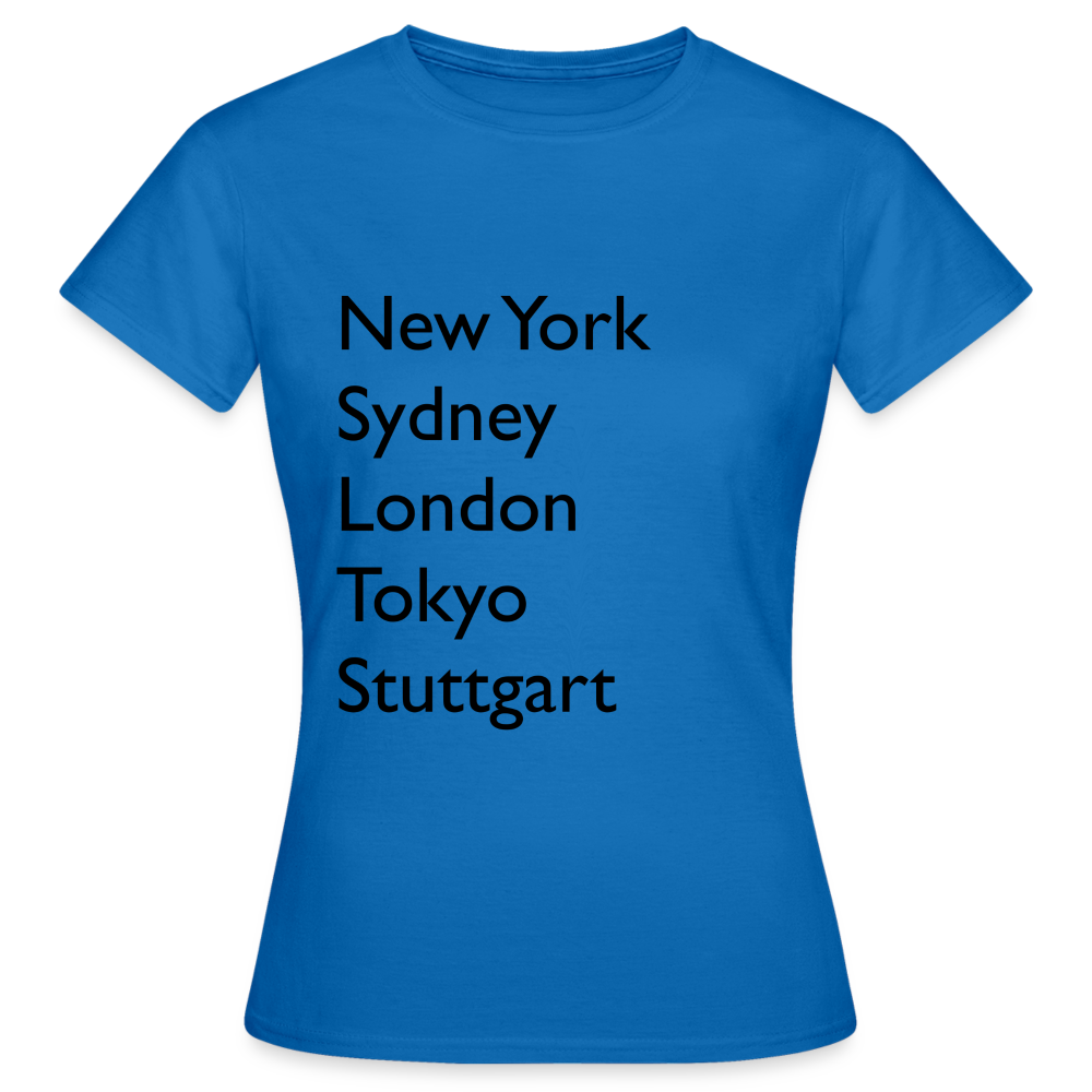 T-Shirt Ladies Stuttgart "Metropolen Big" - Royalblau