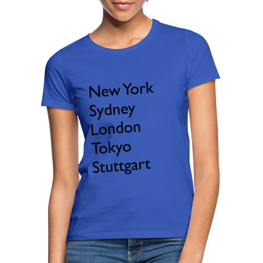 T-Shirt Ladies Stuttgart "Metropolen Big" - Royalblau