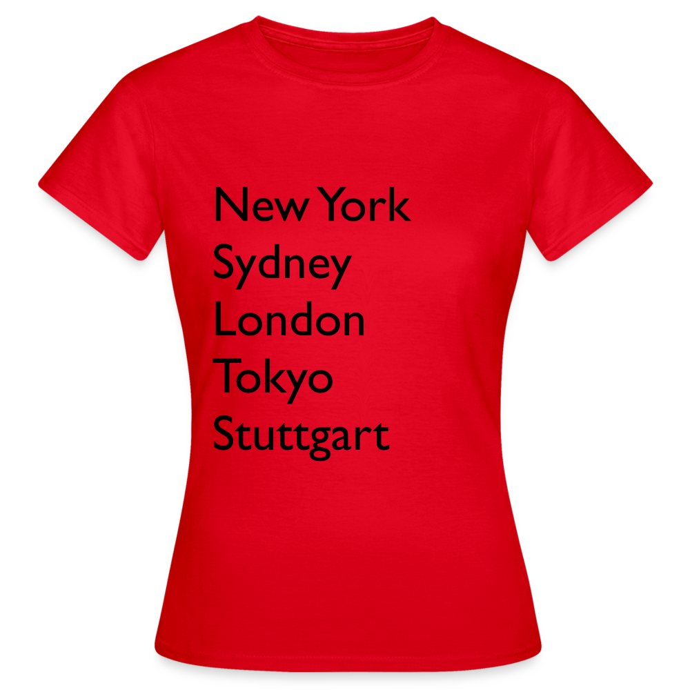 T-Shirt Ladies Stuttgart "Metropolen Big" - Rot
