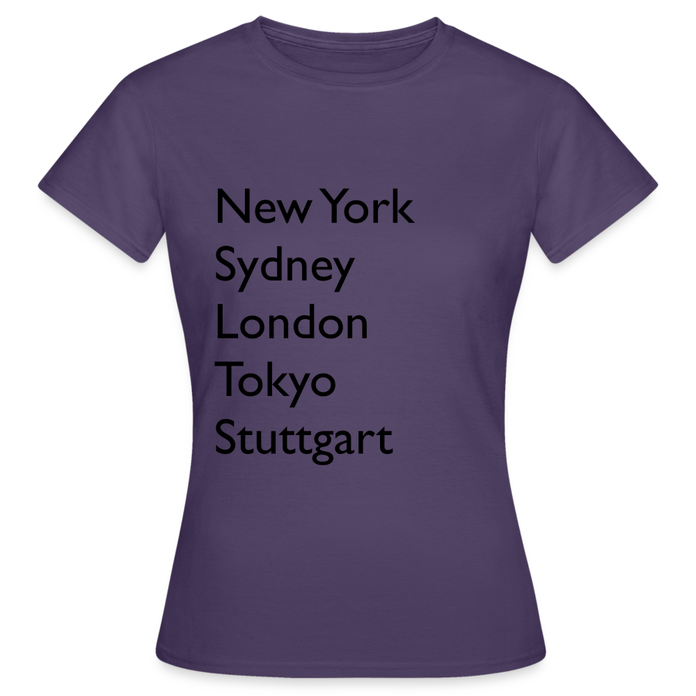 T-Shirt Ladies Stuttgart "Metropolen Big" - Dunkellila
