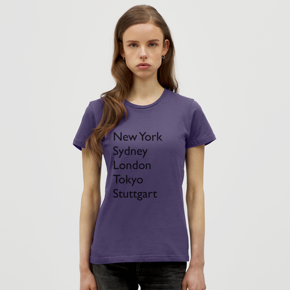 T-Shirt Ladies Stuttgart "Metropolen Big" - Dunkellila