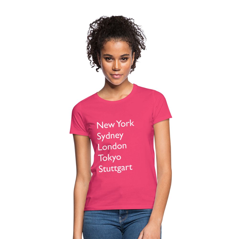 T-Shirt Ladies Stuttgart "Metropolen Big" Bright Edition - Azalea