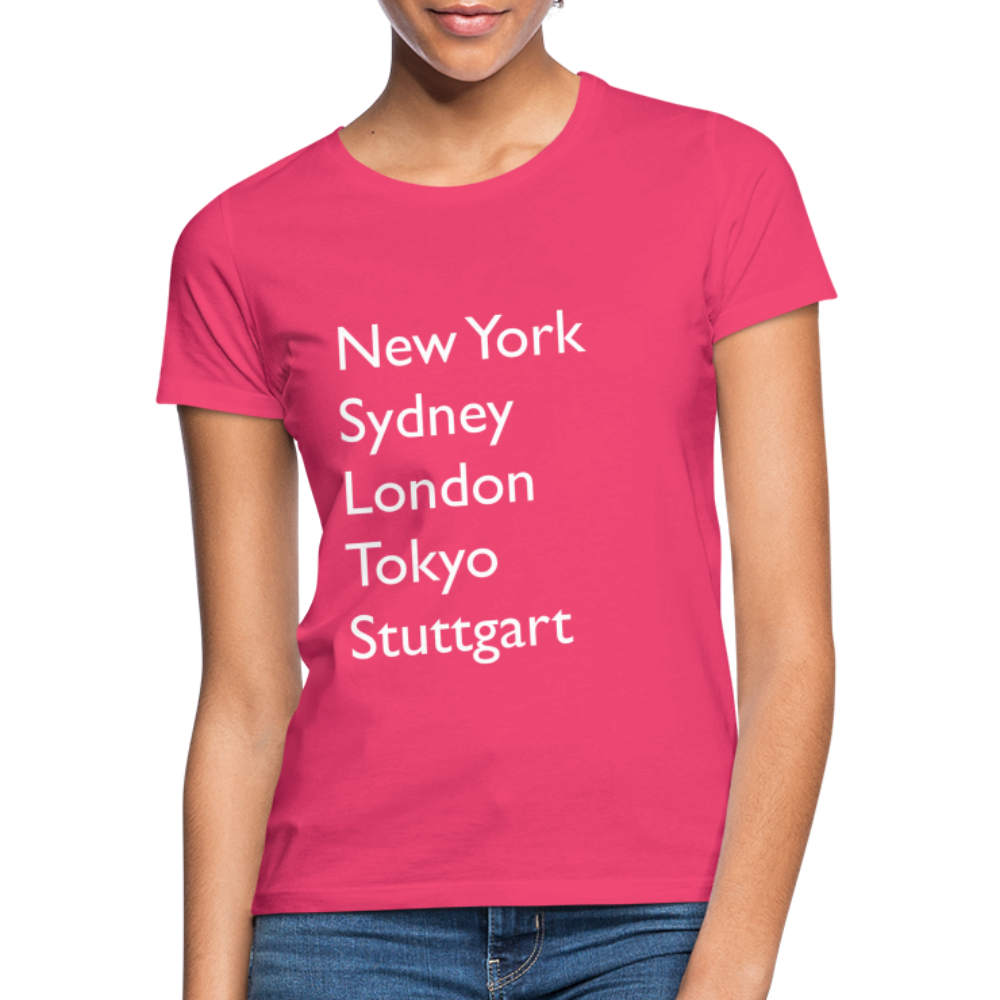T-Shirt Ladies Stuttgart "Metropolen Big" Bright Edition - Azalea