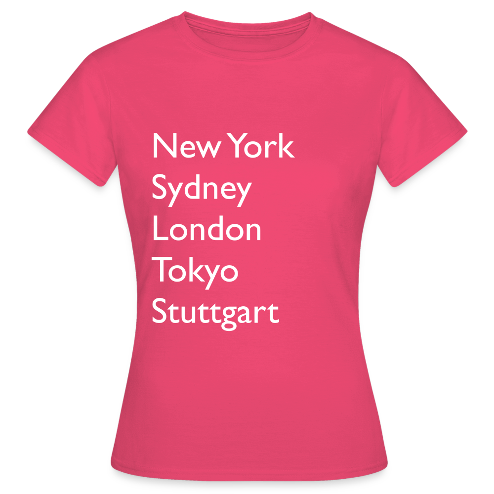 T-Shirt Ladies Stuttgart "Metropolen Big" Bright Edition - Azalea