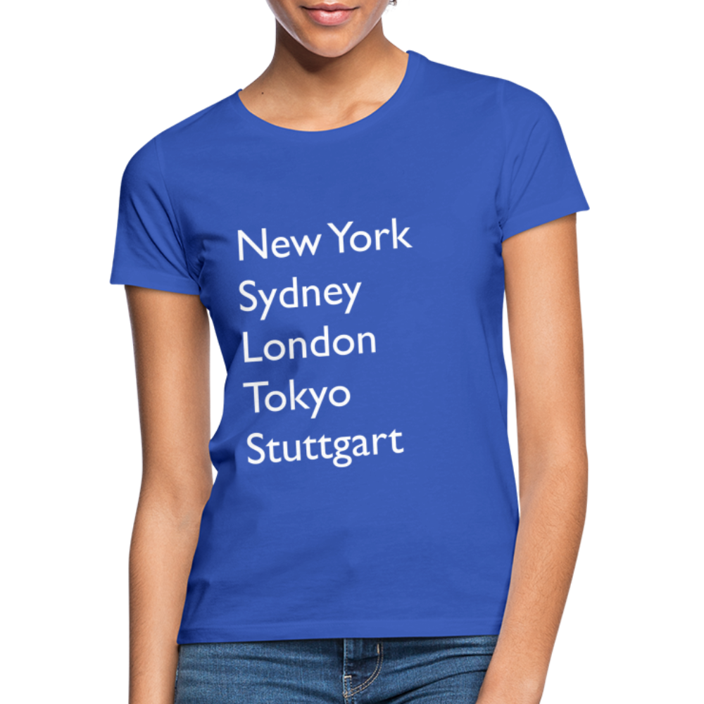 T-Shirt Ladies Stuttgart "Metropolen Big" Bright Edition - Royalblau