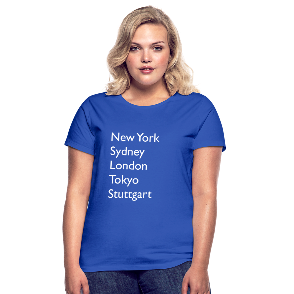 T-Shirt Ladies Stuttgart "Metropolen Big" Bright Edition - Royalblau