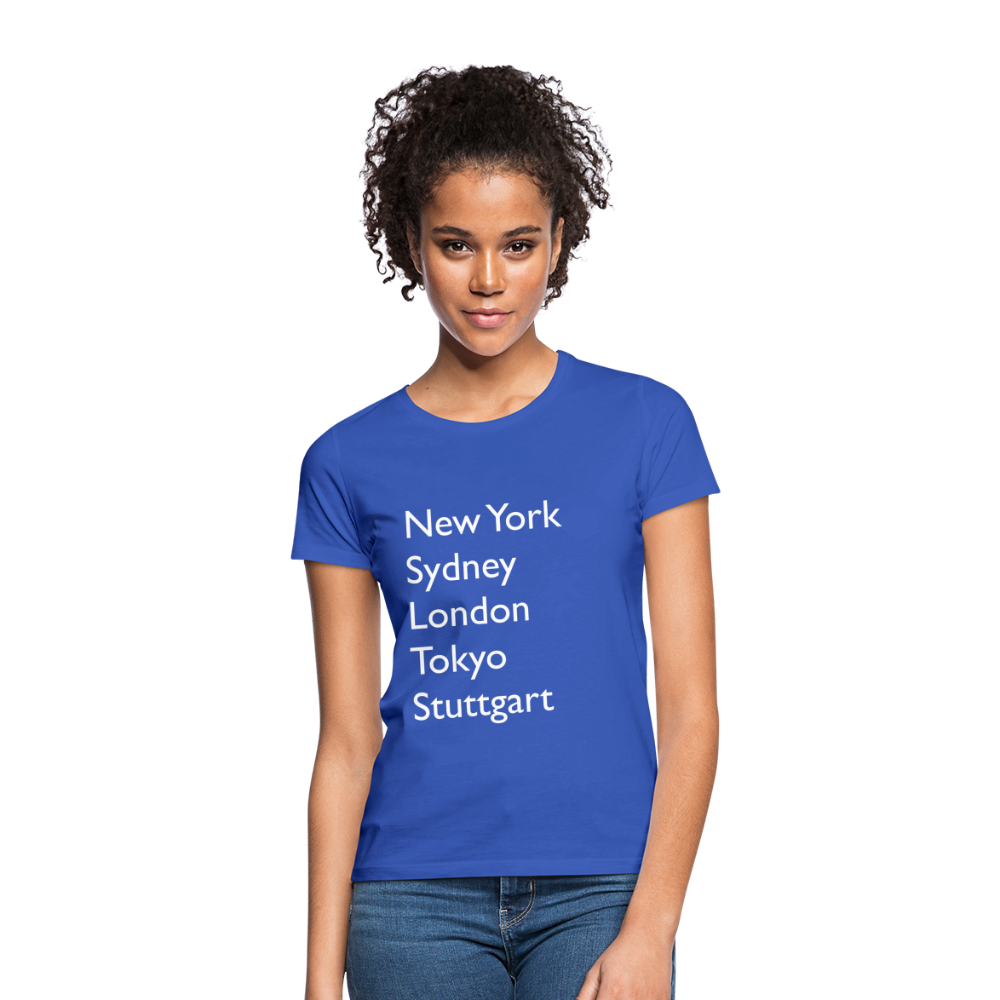 T-Shirt Ladies Stuttgart "Metropolen Big" Bright Edition - Royalblau