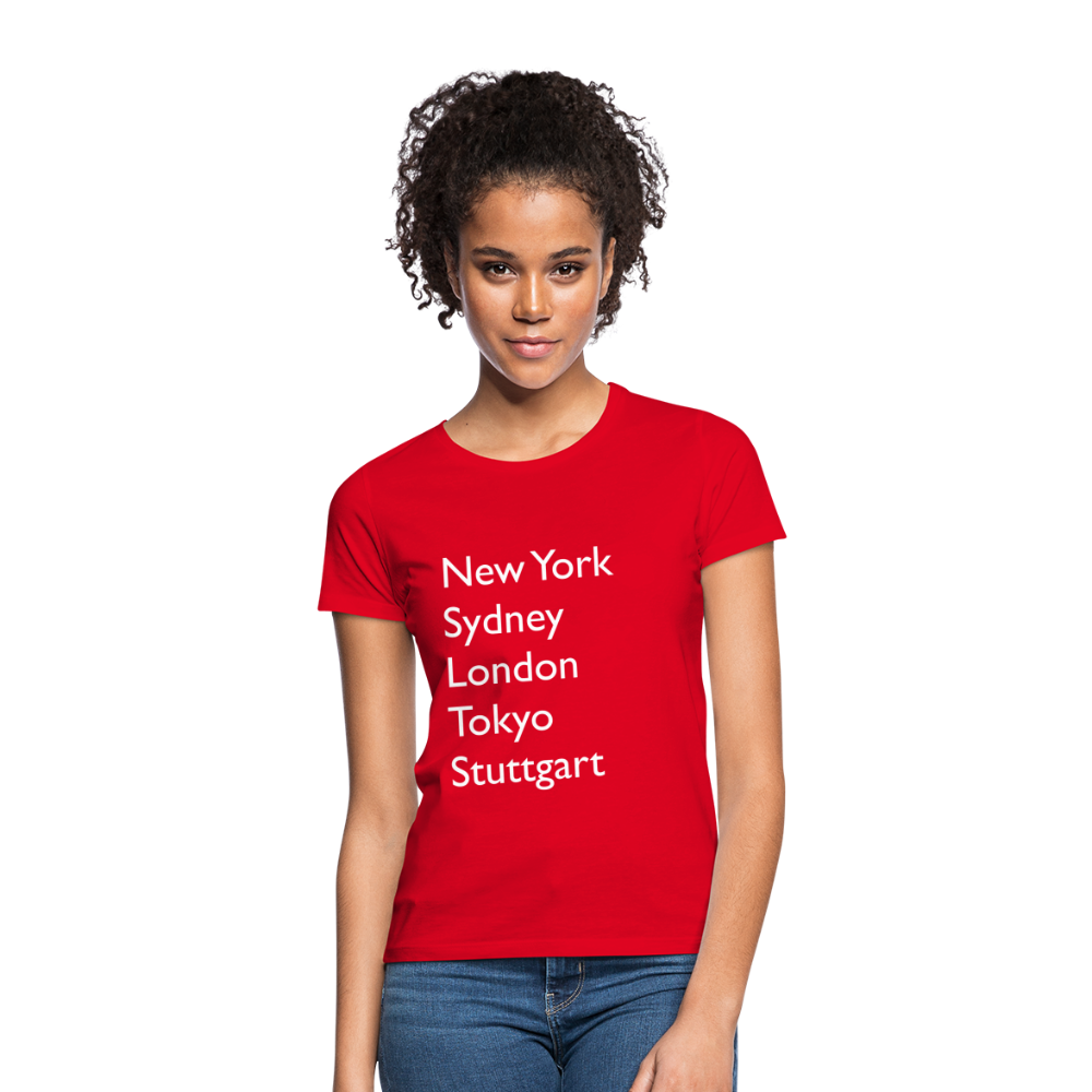 T-Shirt Ladies Stuttgart "Metropolen Big" Bright Edition - Rot