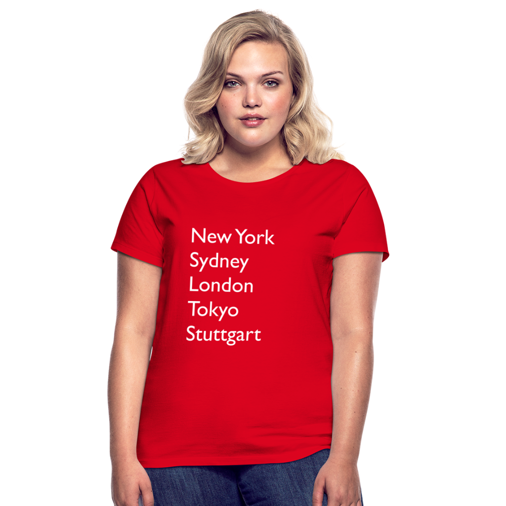 T-Shirt Ladies Stuttgart "Metropolen Big" Bright Edition - Rot