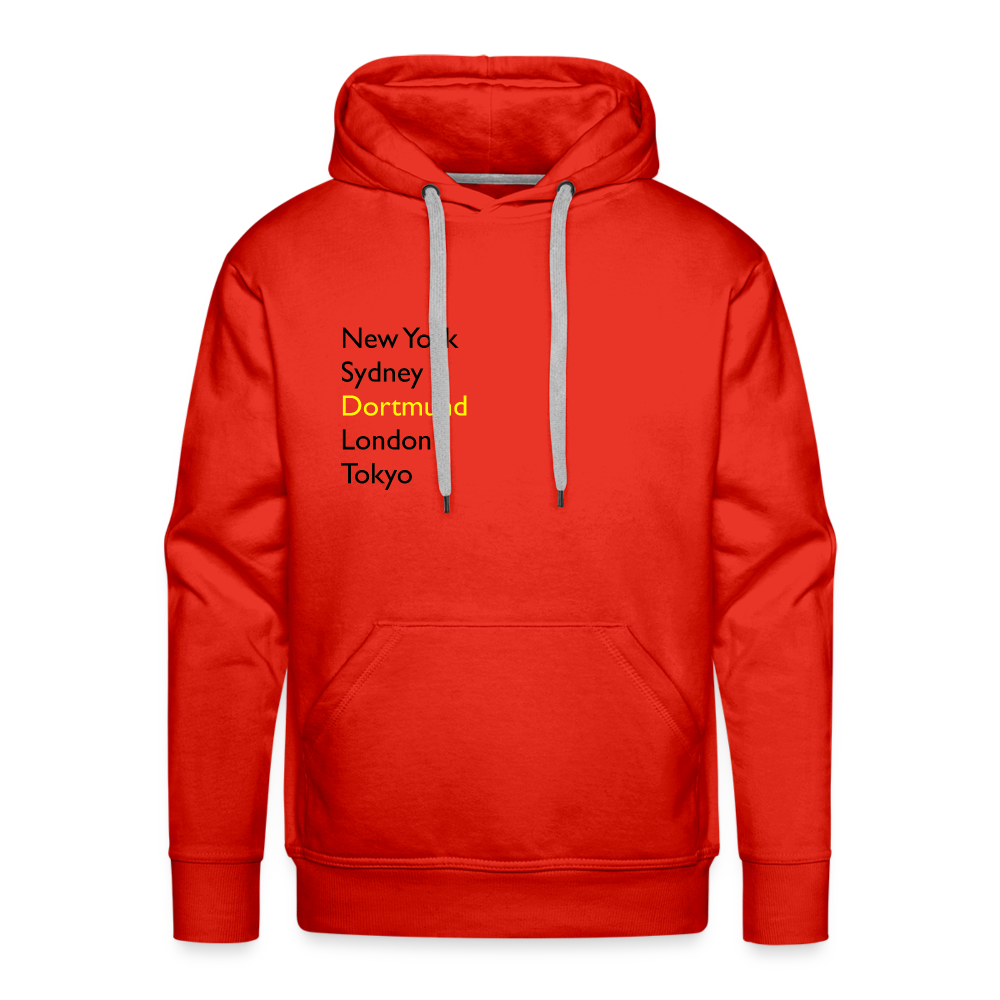 Hoodie Dortmund "Metropolen" Dark Edition - Rot