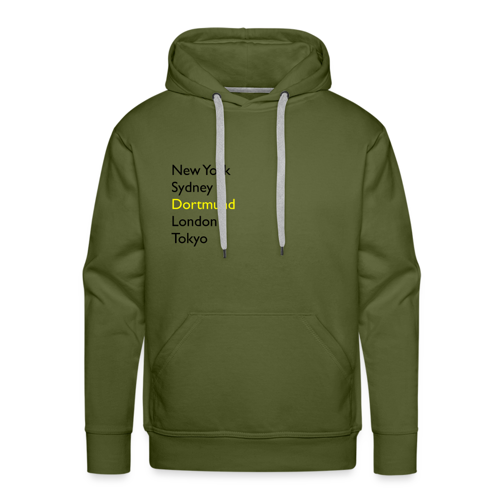 Hoodie Dortmund "Metropolen" Dark Edition - Olivgrün