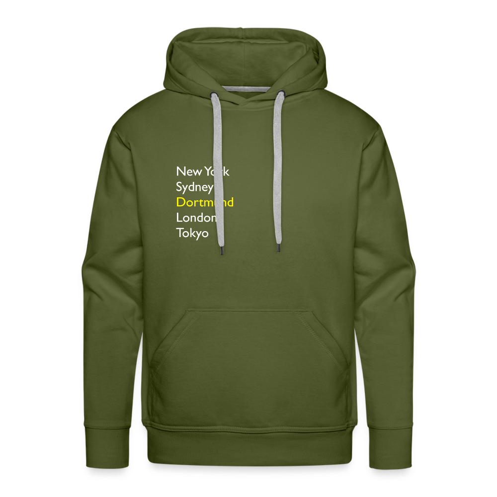 Hoodie Dortmund "Metropolen" Bright Edition - Olivgrün