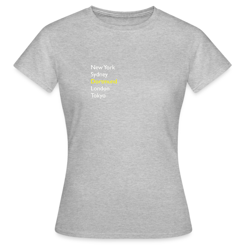 T-Shirt Ladies Dortmund "Metropolen" Bright Edition - Grau meliert