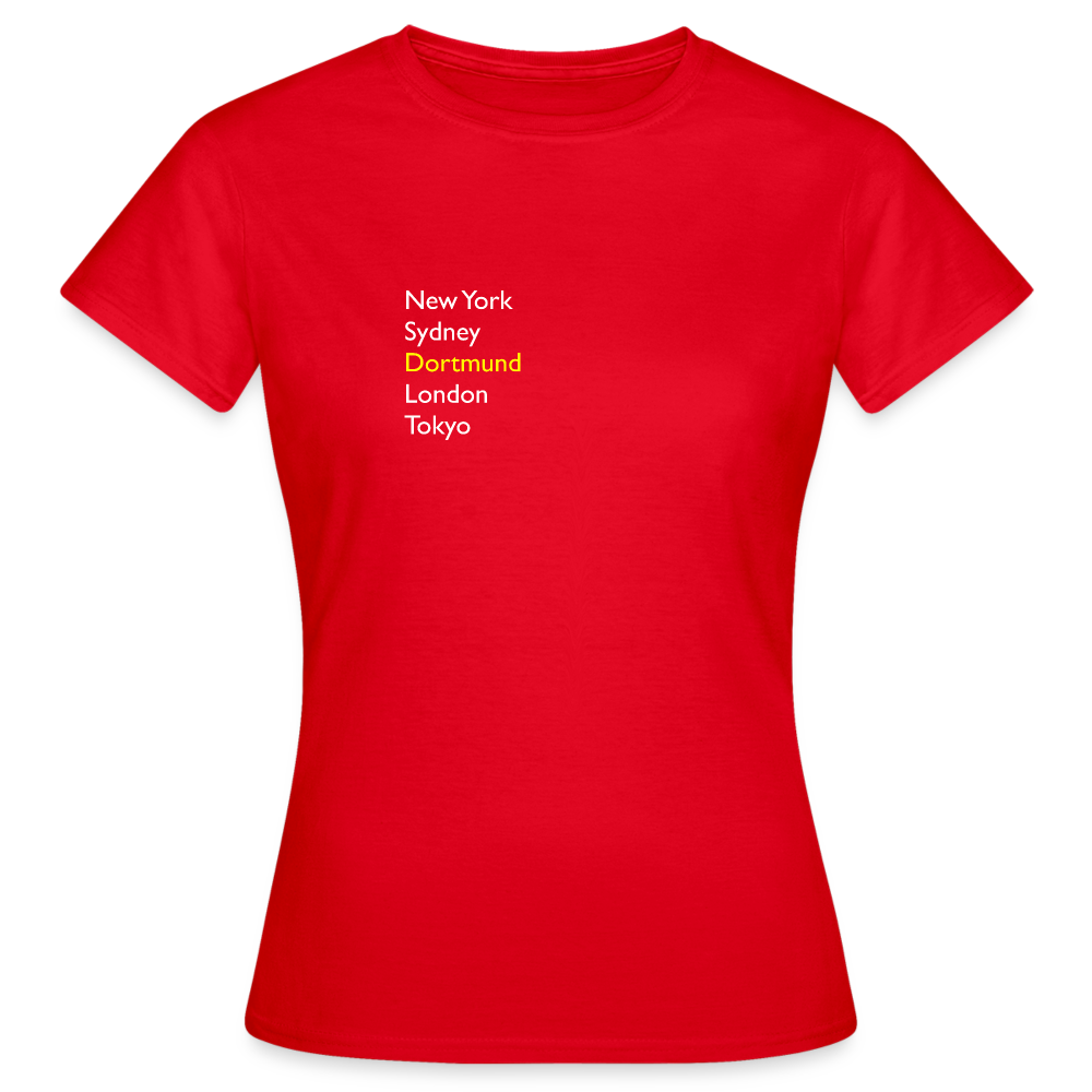 T-Shirt Ladies Dortmund "Metropolen" Bright Edition - Rot