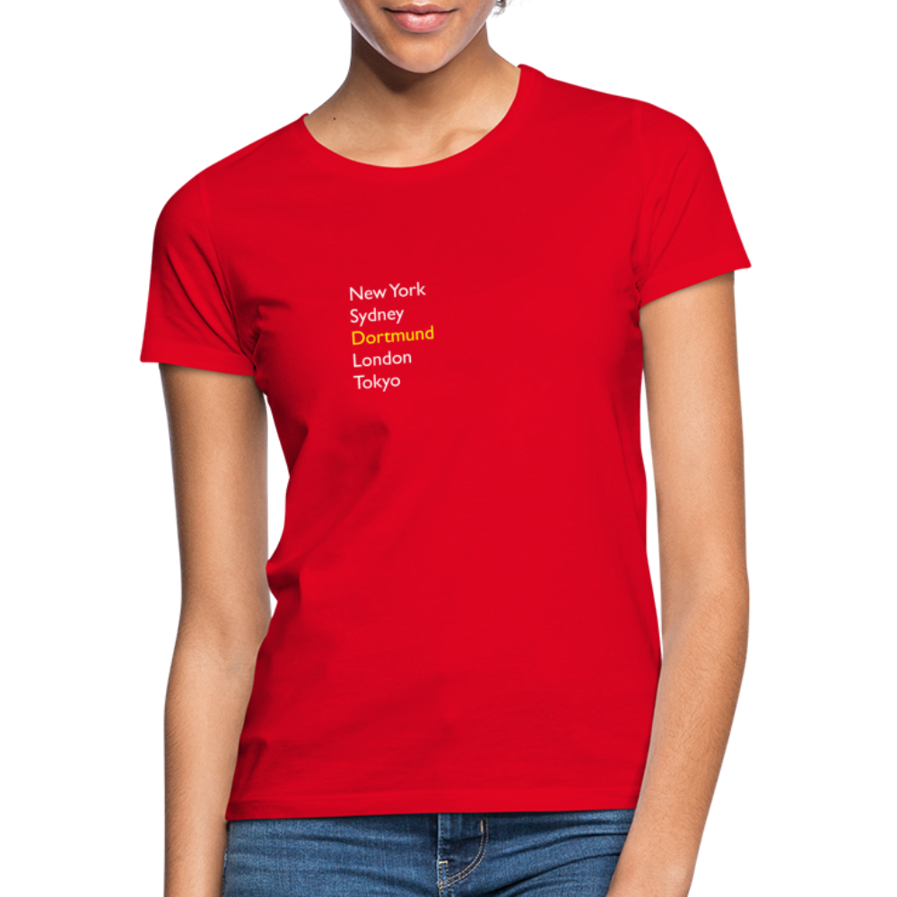 T-Shirt Ladies Dortmund "Metropolen" Bright Edition - Rot