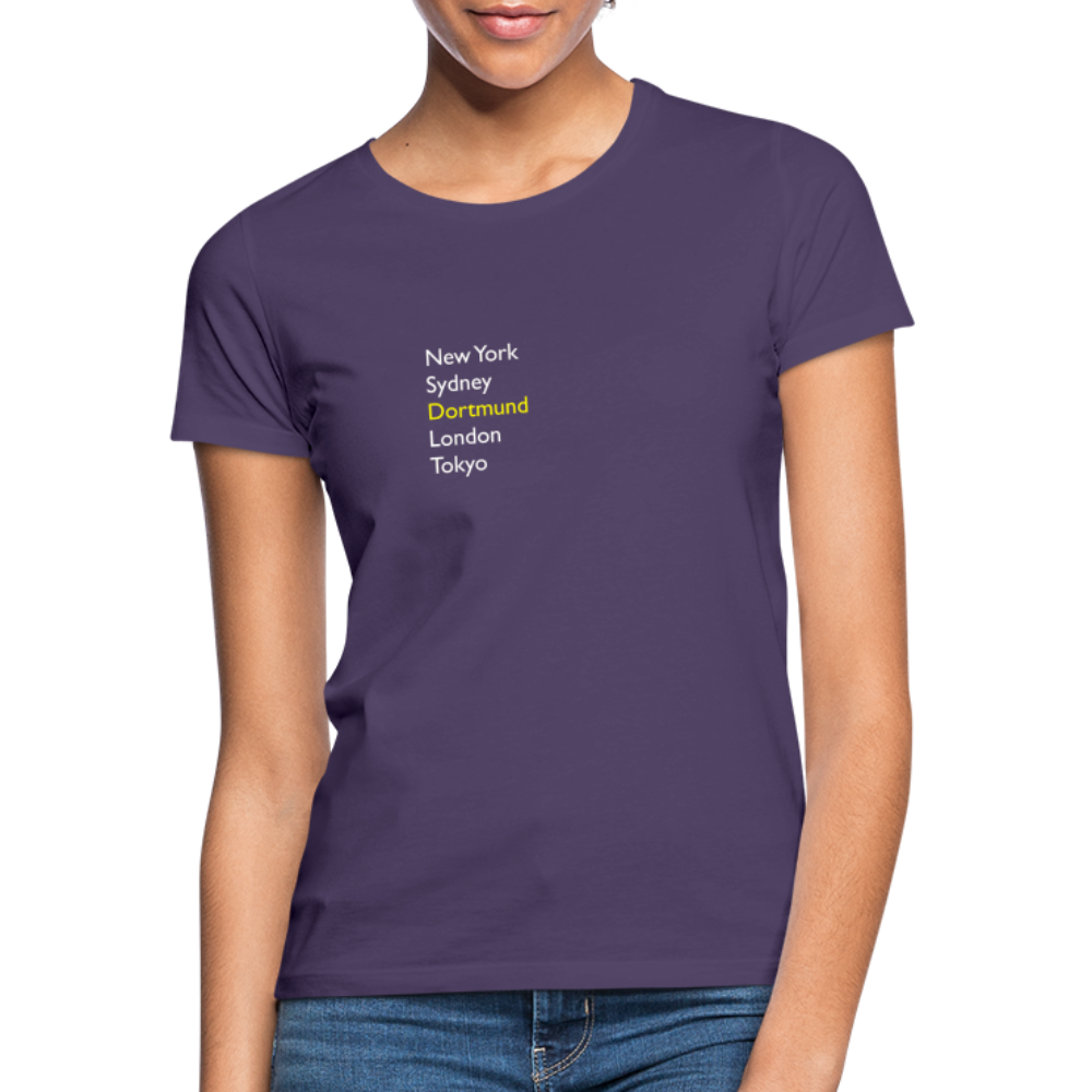 T-Shirt Ladies Dortmund "Metropolen" Bright Edition - Dunkellila