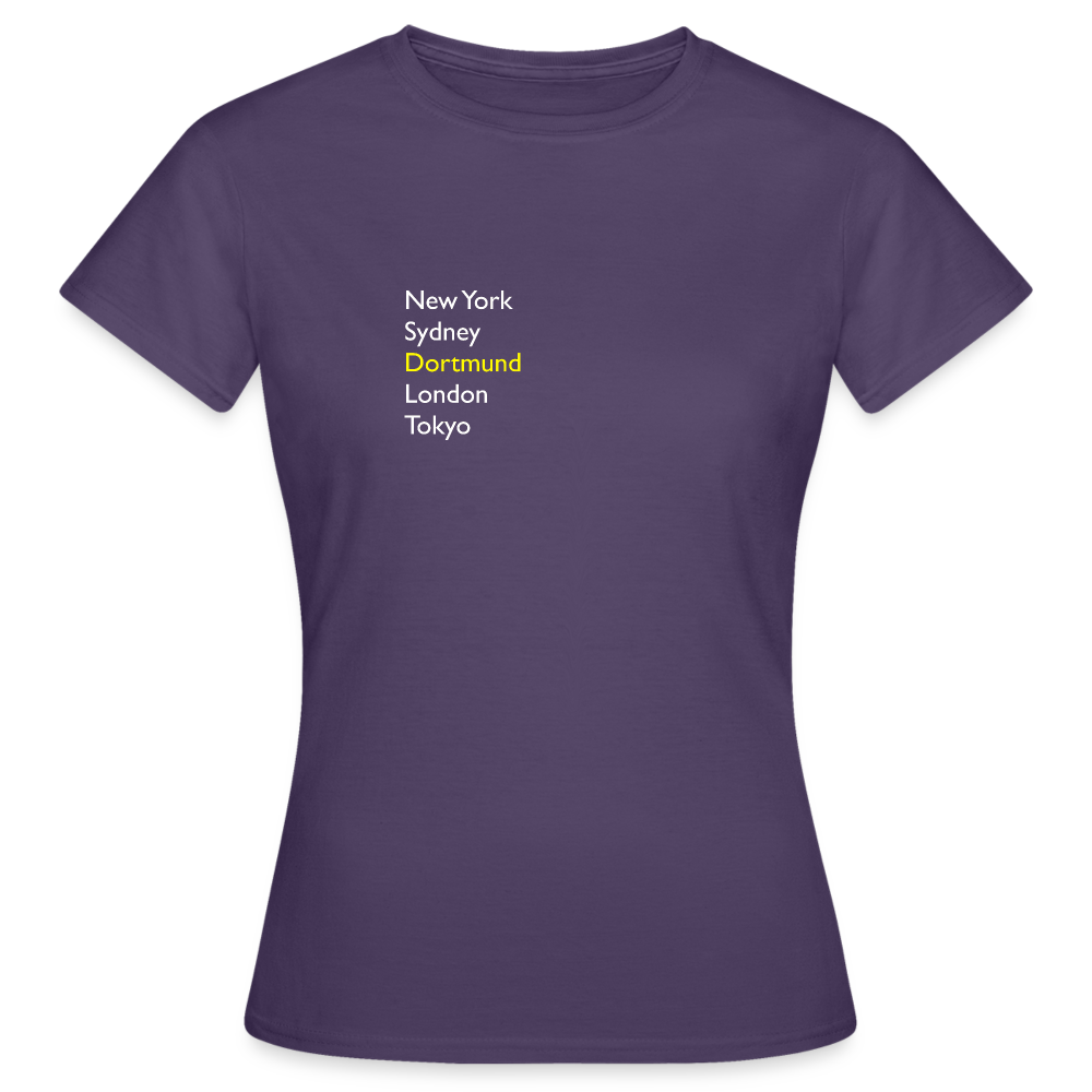 T-Shirt Ladies Dortmund "Metropolen" Bright Edition - Dunkellila