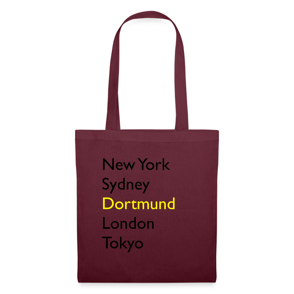 Tote Bag Dortmund "Metropolen" - Burgunderrot