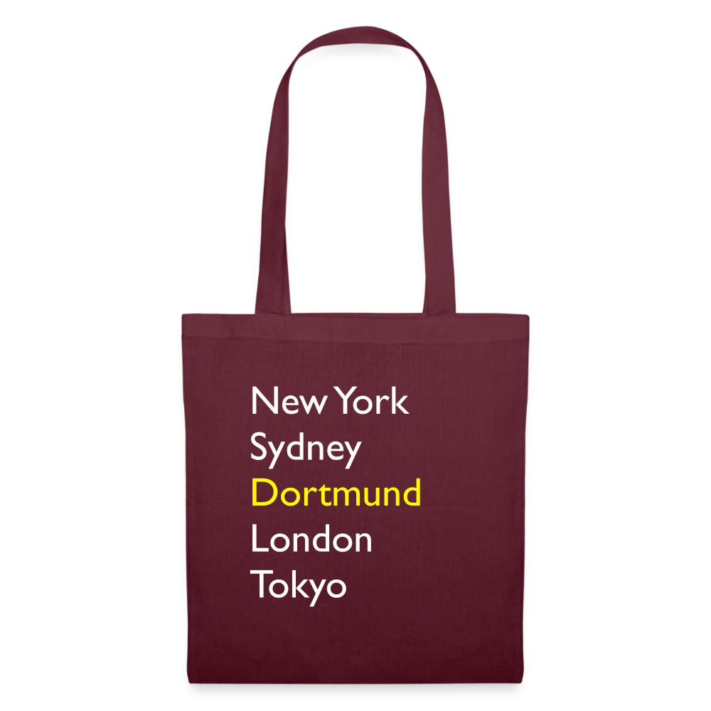Tote Bag Dortmund "Metropolen" - Burgunderrot