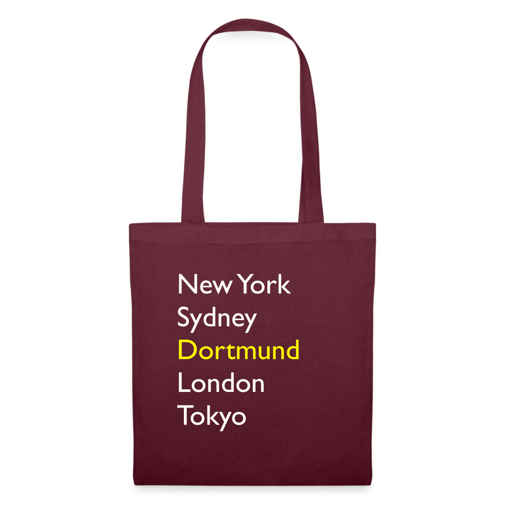 Tote Bag Dortmund "Metropolen" - Burgunderrot